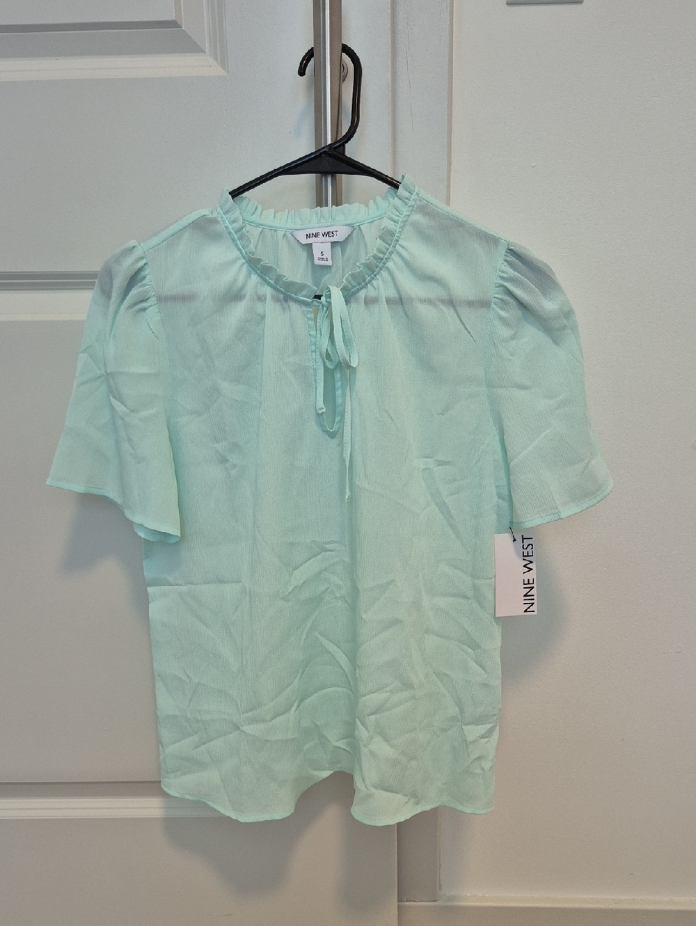 Nine West Front-tie Short-sleeve Top